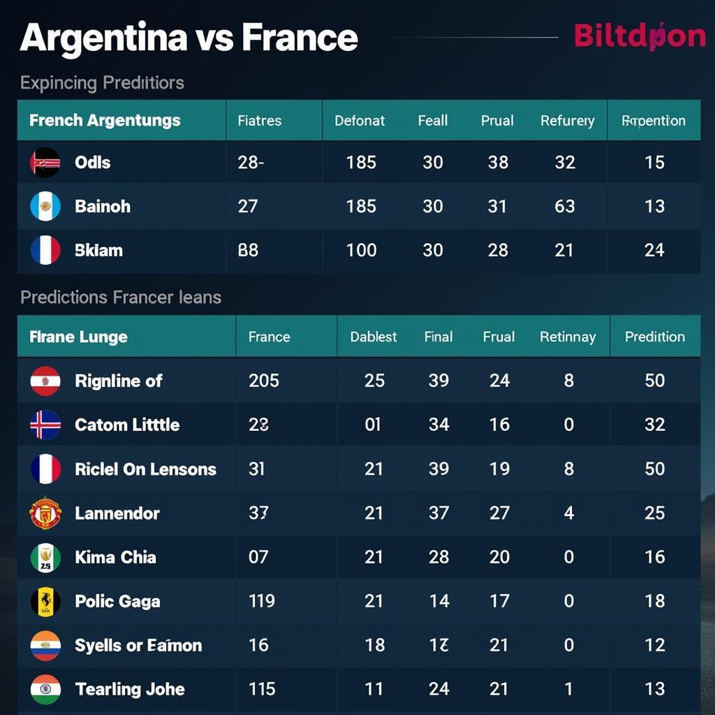 Tỷ lệ kèo Argentina vs France