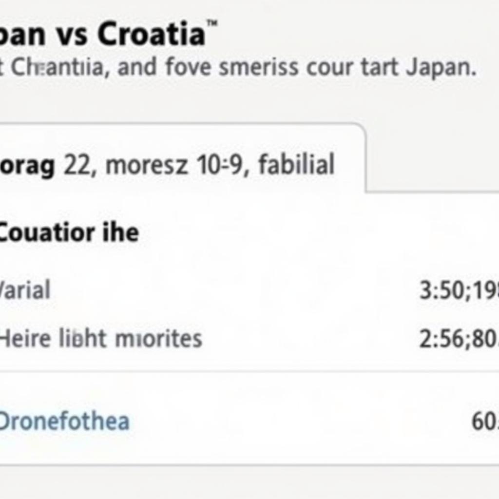 Tỷ lệ kèo Nhật Bản vs Croatia