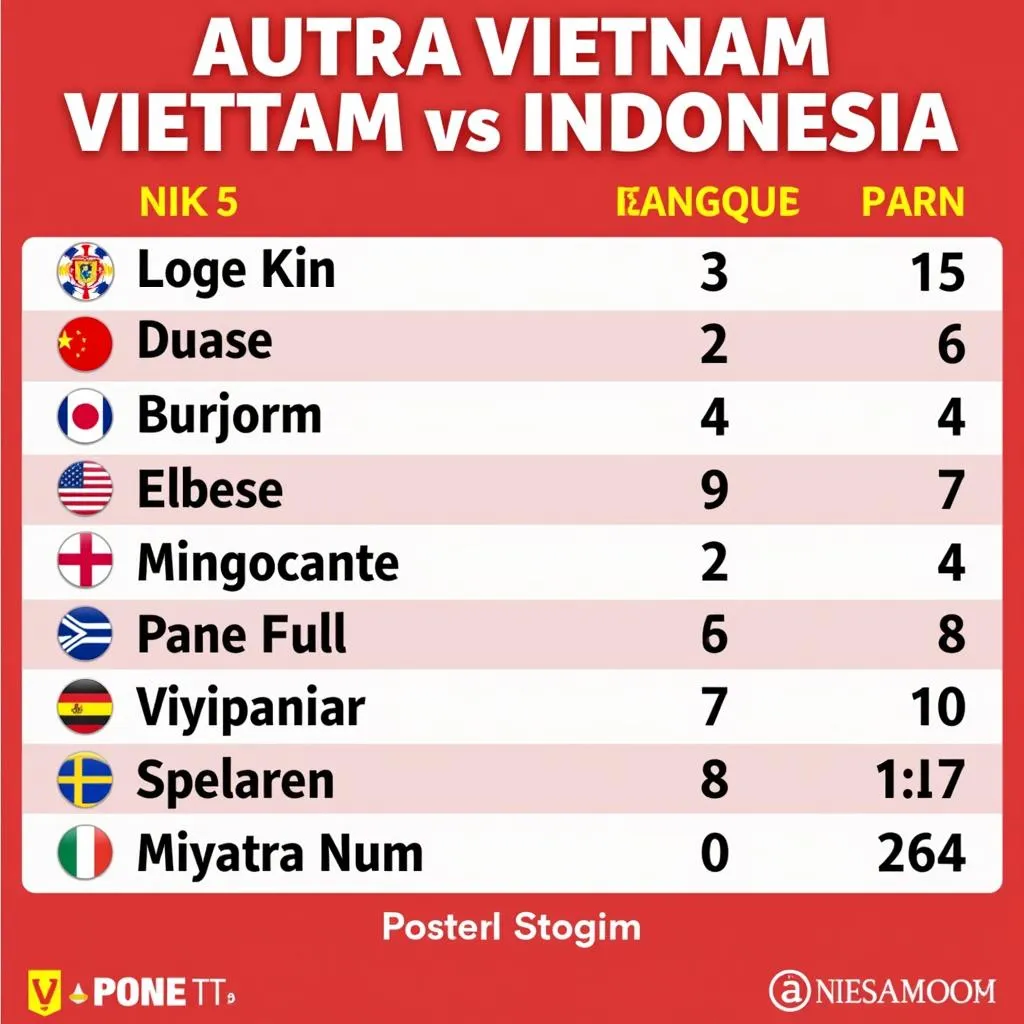 Tỷ lệ kèo Việt Nam Indonesia