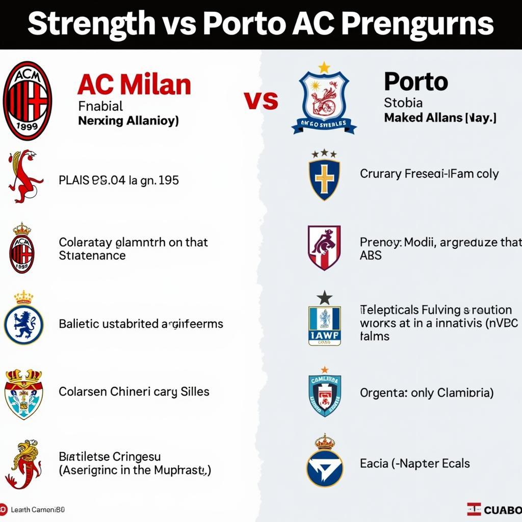 So sánh lực lượng AC Milan và Porto