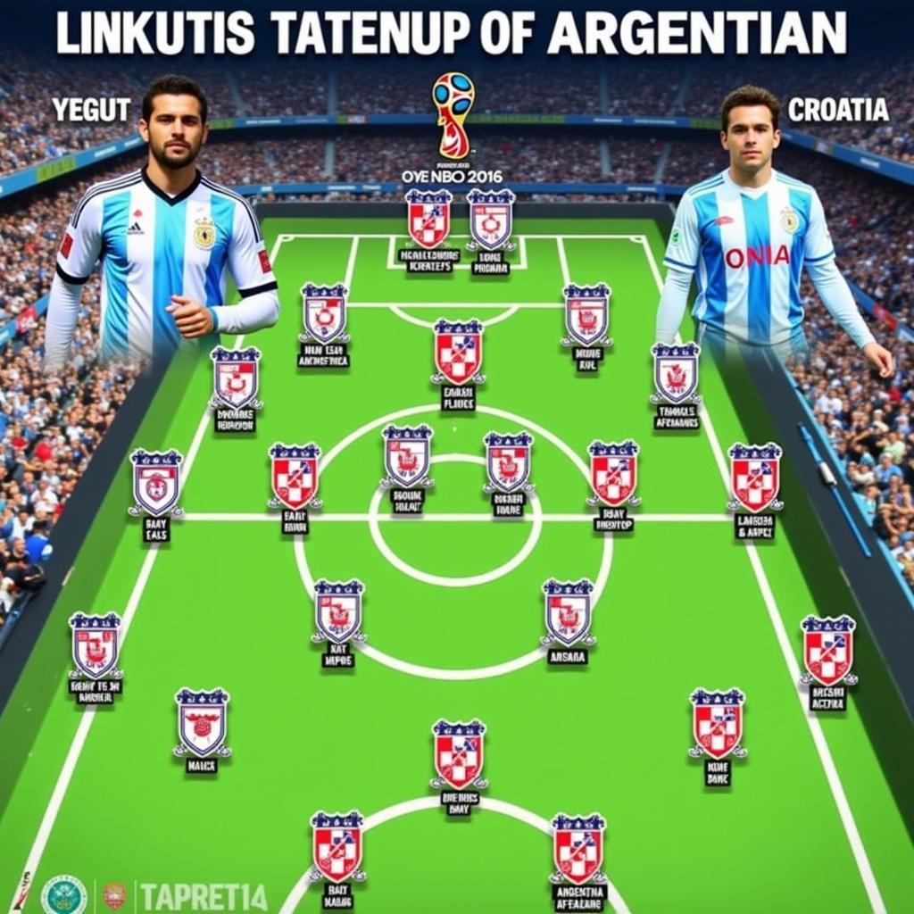 Đội hình Argentina và Croatia