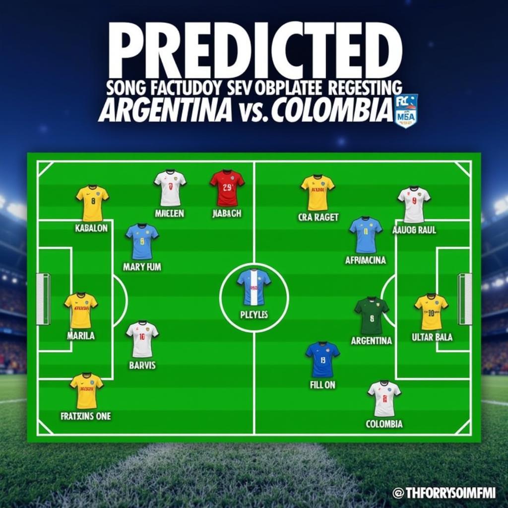 Đội hình dự kiến Argentina vs Colombia