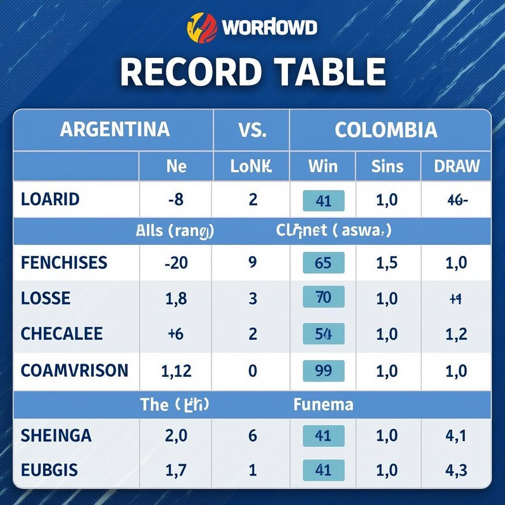 Lịch sử đối đầu Argentina vs Colombia