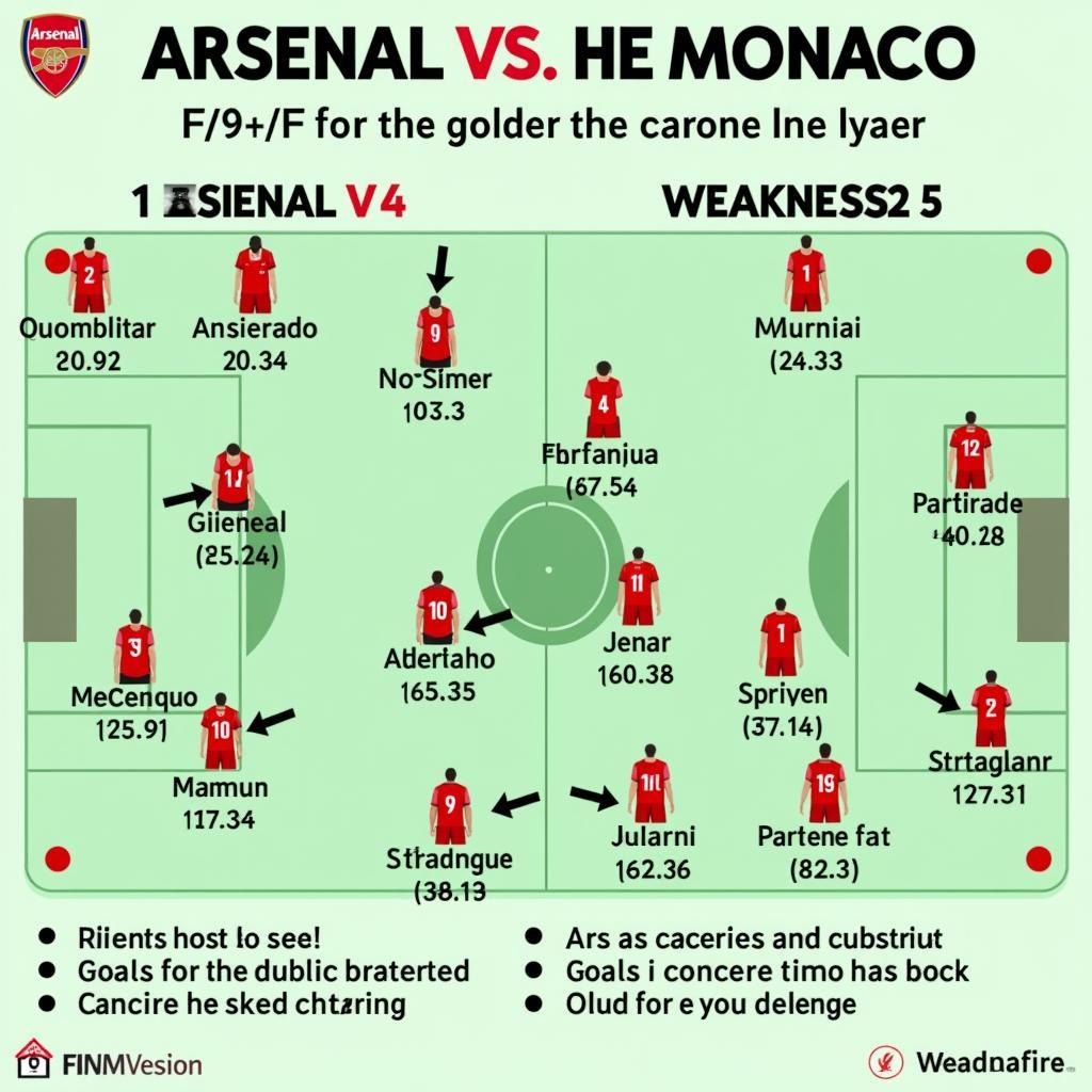 Phân tích sức mạnh Arsenal vs Monaco