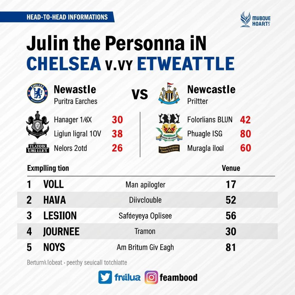 Thông tin trận đấu Chelsea vs Newcastle