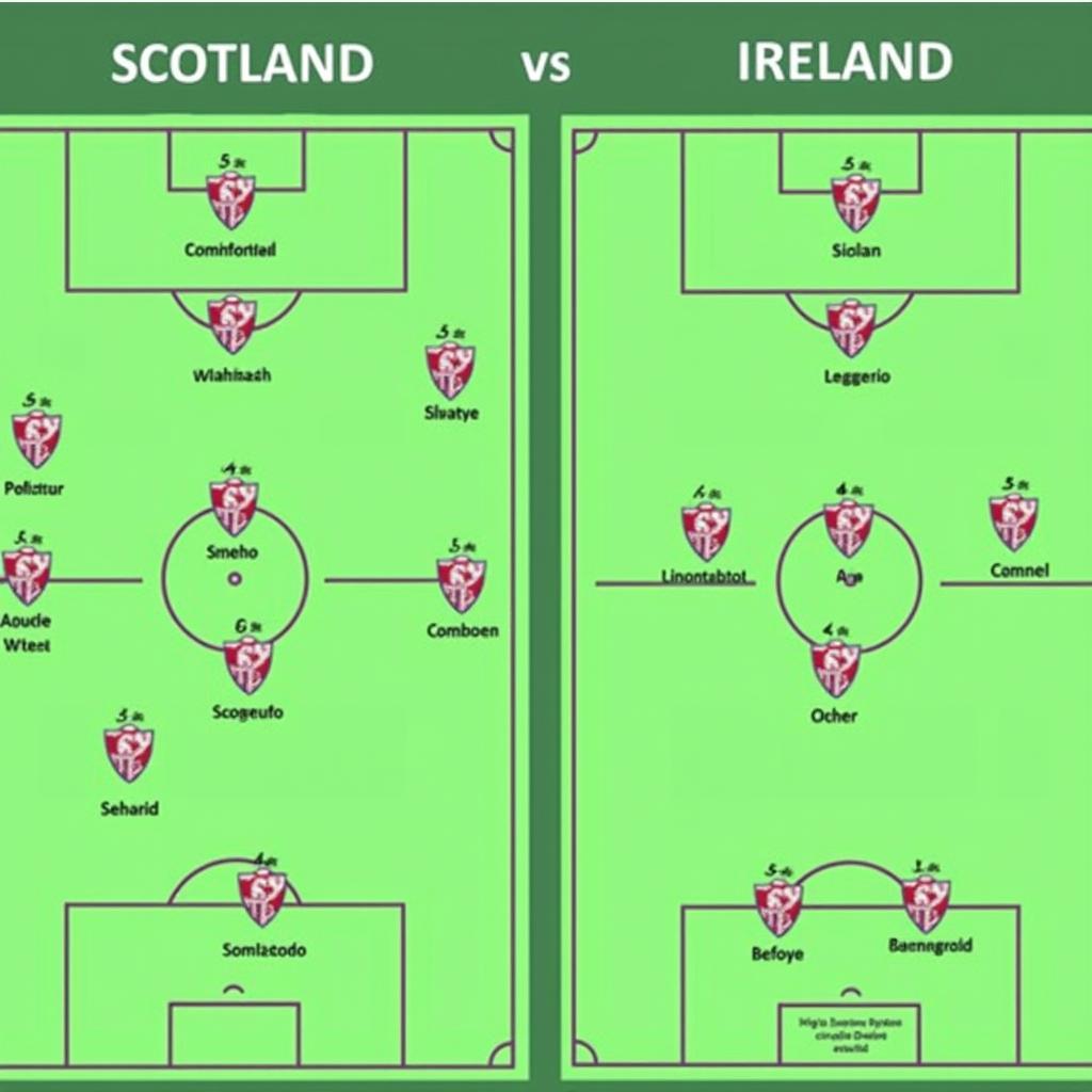 Chiến thuật Scotland vs Ireland