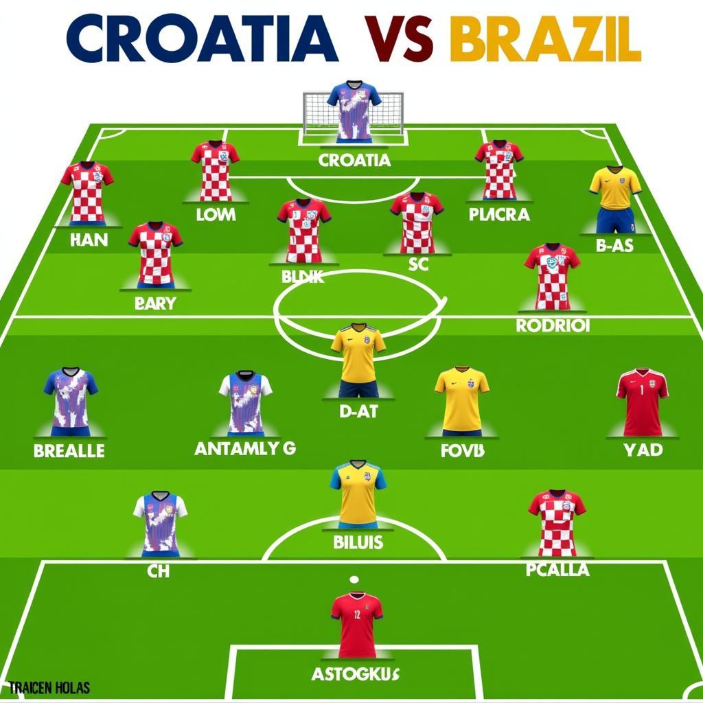 Đội hình ra sân dự kiến Croatia vs Brazil