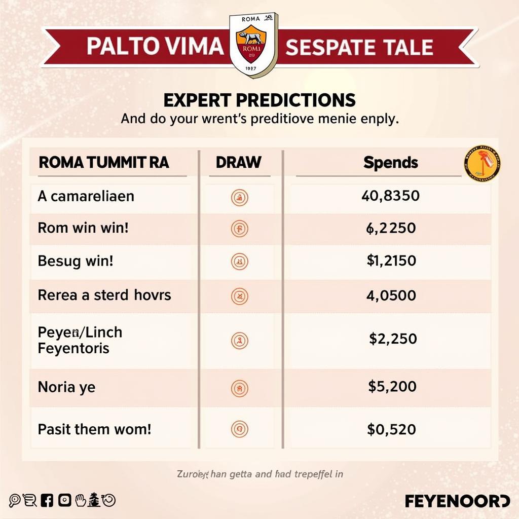 Dự đoán kèo Roma vs Feyenoord