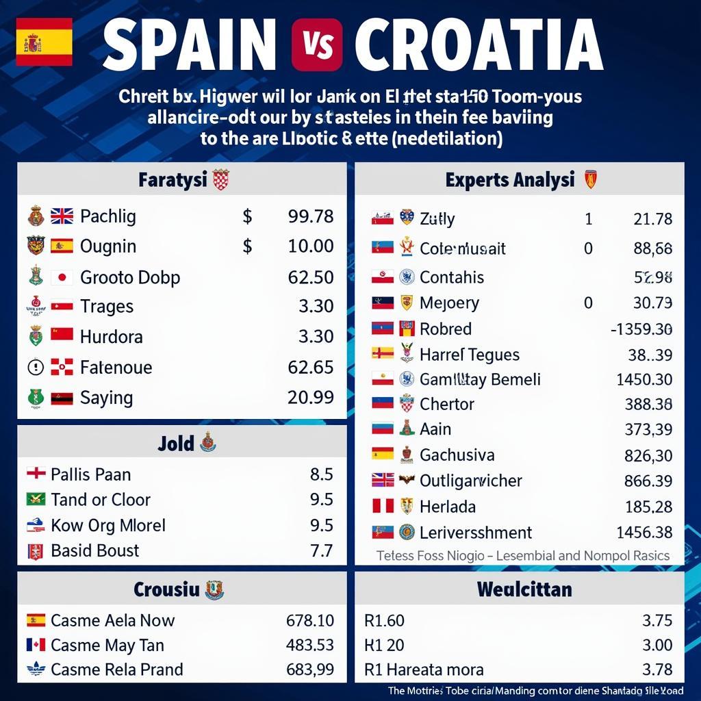 Dự đoán kèo Tây Ban Nha-Croatia