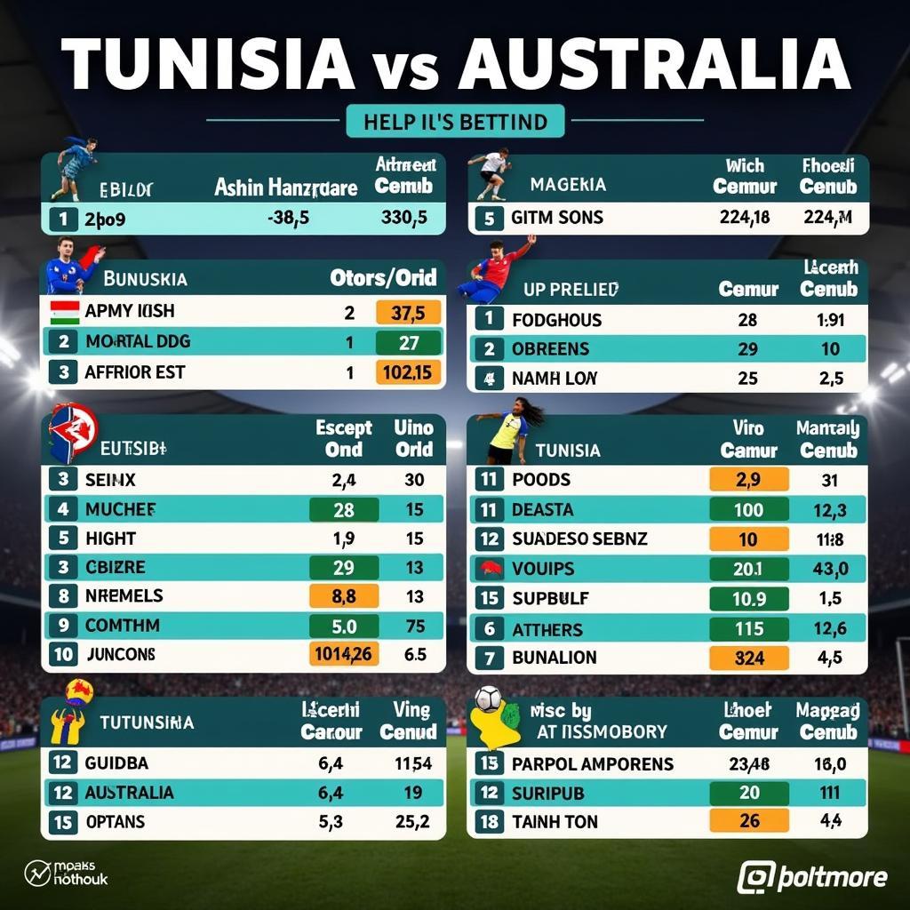 Dự đoán kèo Tunisia Australia