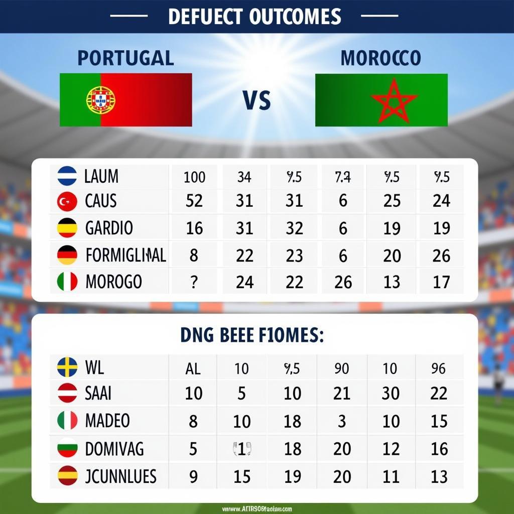 Dự đoán kết quả Bồ Đào Nha vs Maroc