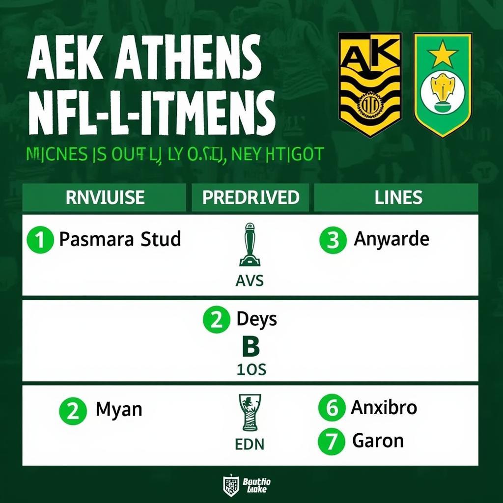 Dự đoán kết quả trận đấu AEK Athens