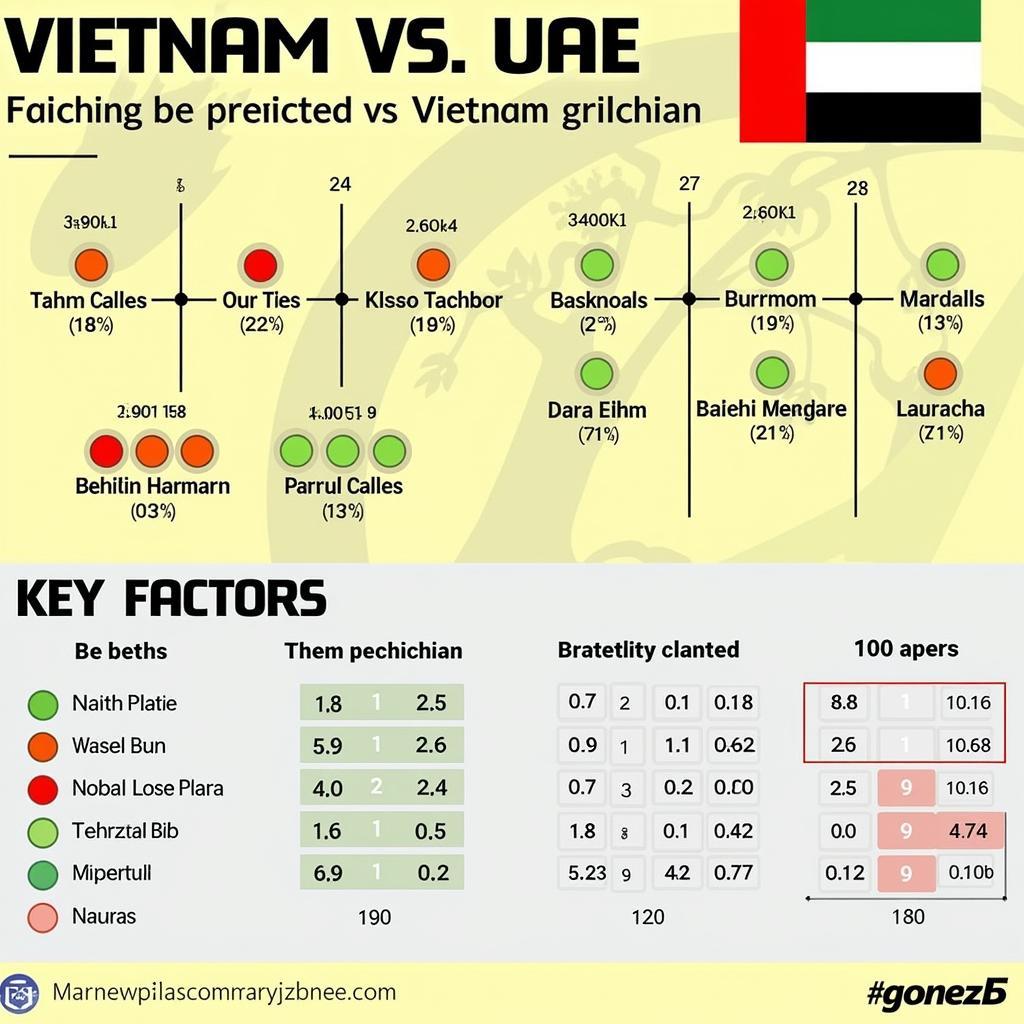 Hình ảnh minh họa dự đoán kết quả trận đấu giữa Việt Nam và UAE, kèm theo phân tích tỷ lệ cược và các yếu tố ảnh hưởng.