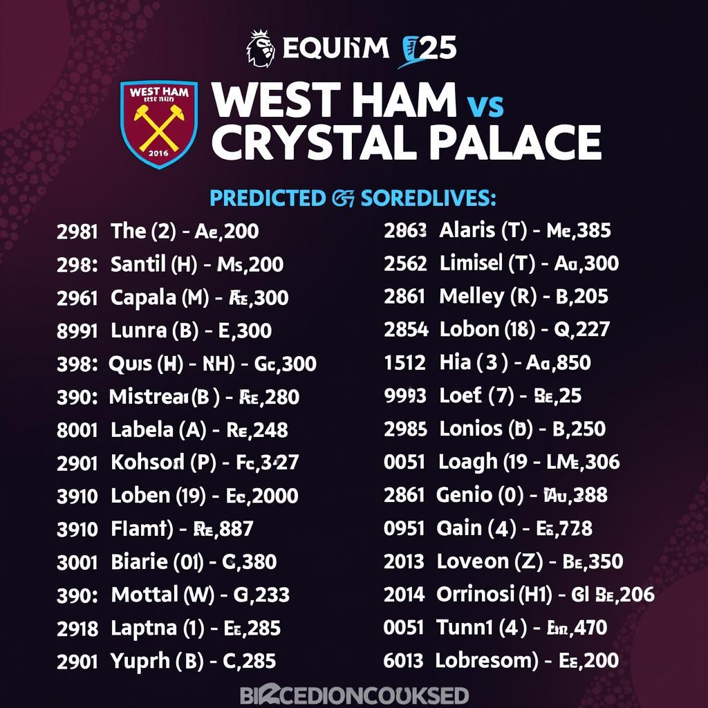 Dự đoán kết quả và tỷ lệ kèo trận West Ham vs Crystal Palace