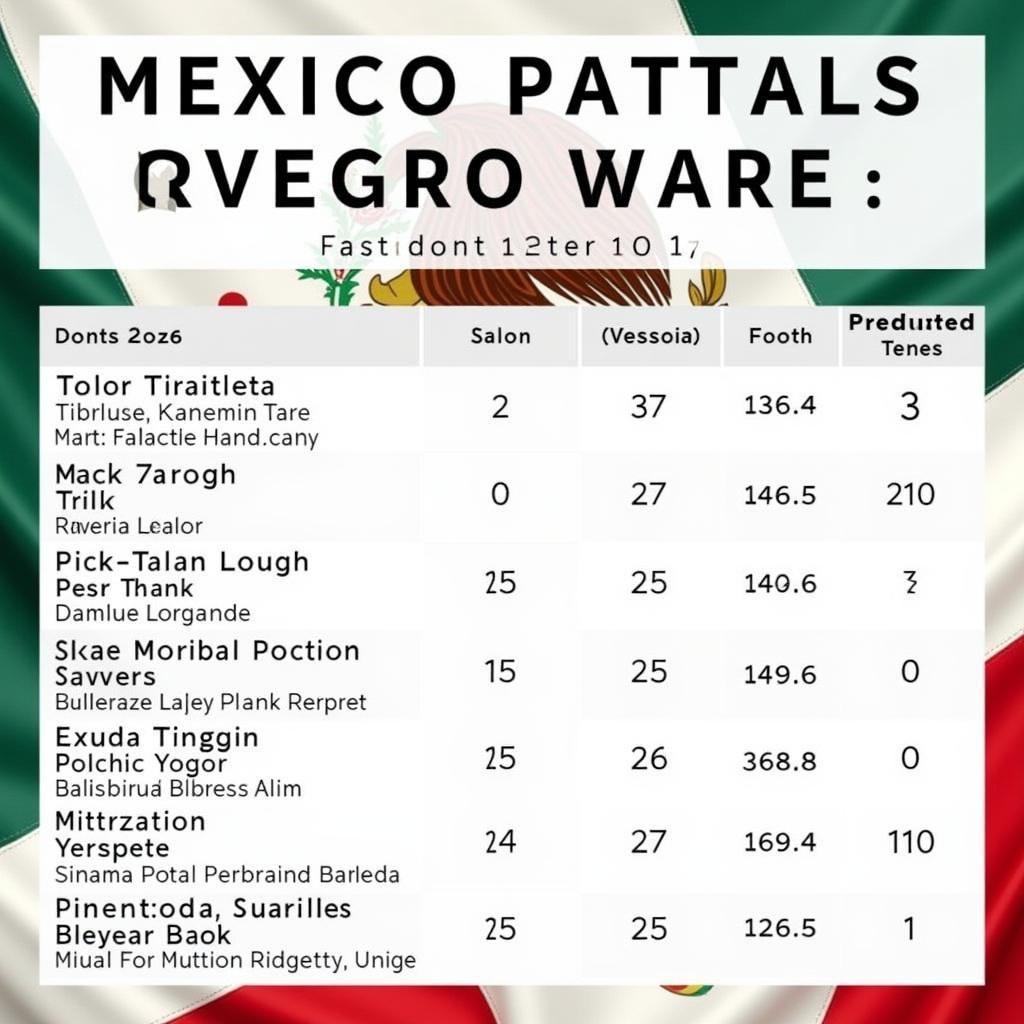 Dự đoán tỷ số bóng đá Mexico sáng nay: Hình ảnh hiển thị bảng dự đoán tỷ số các trận đấu bóng đá Mexico sáng nay, kèm theo phân tích ngắn gọn về từng trận đấu.