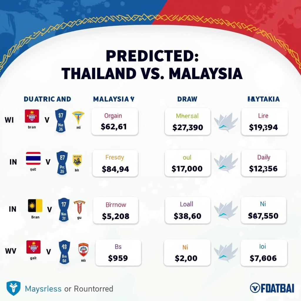 Dự đoán tỷ số trận đấu Thái Lan - Malaysia