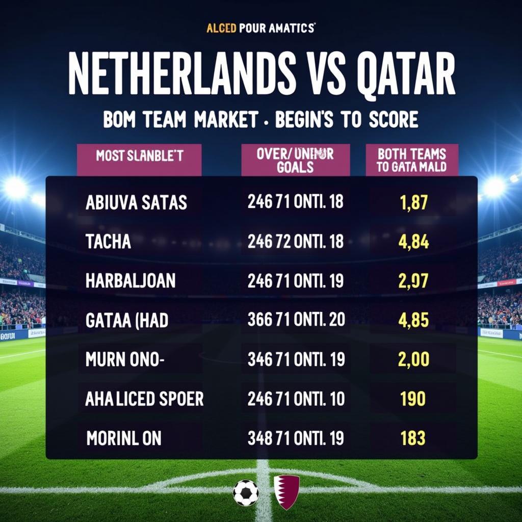 Soi kèo Hà Lan vs Qatar