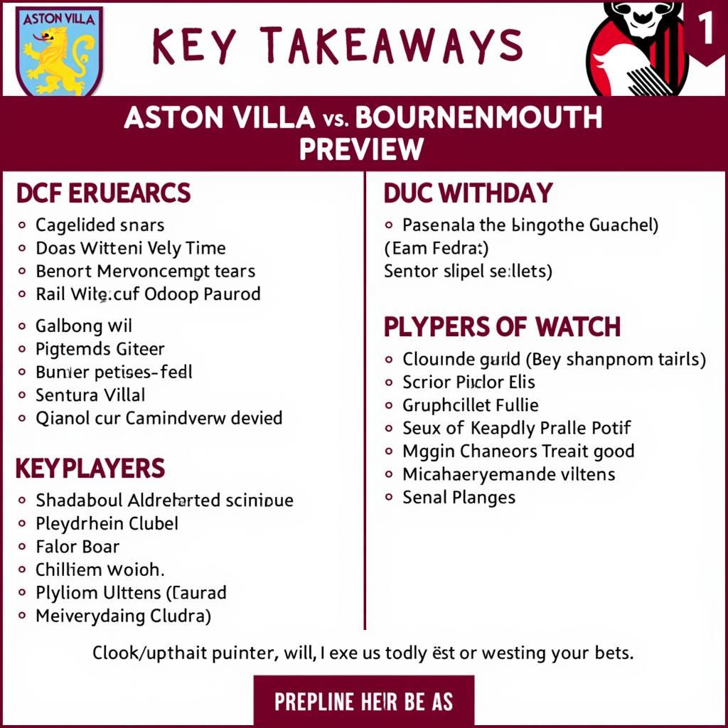 Kết luận soi kèo Aston Villa vs Bournemouth và những điểm cần lưu ý khi đặt cược