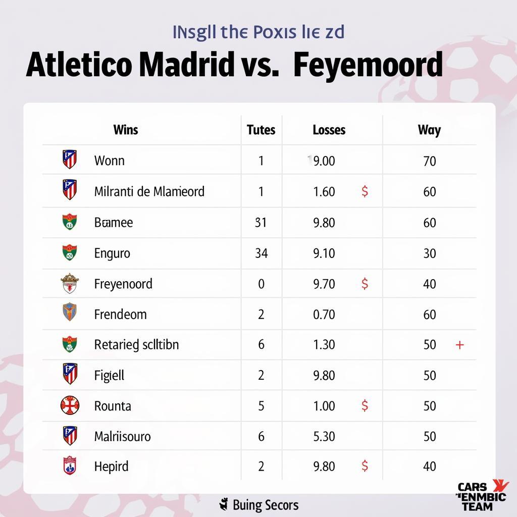 Lịch sử đối đầu giữa Atletico Madrid và Feyenoord