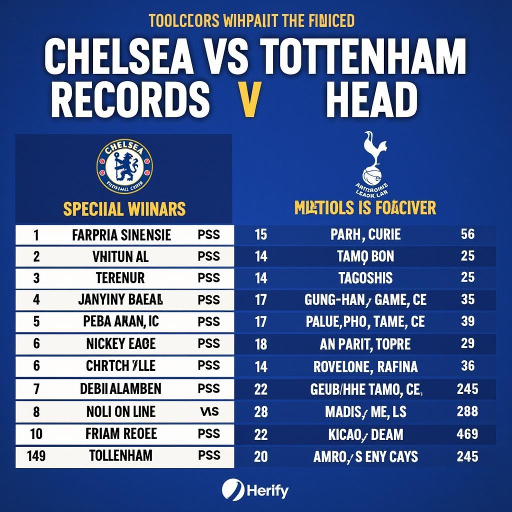 Lịch sử đối đầu Chelsea vs Tottenham: Kết quả trận đấu