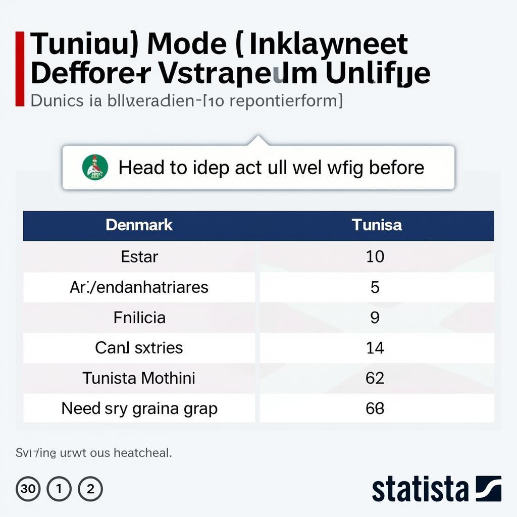 Lịch sử đối đầu Đan Mạch vs Tunisia