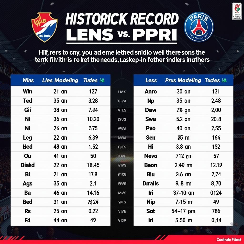 Lịch sử đối đầu Lens vs PSG