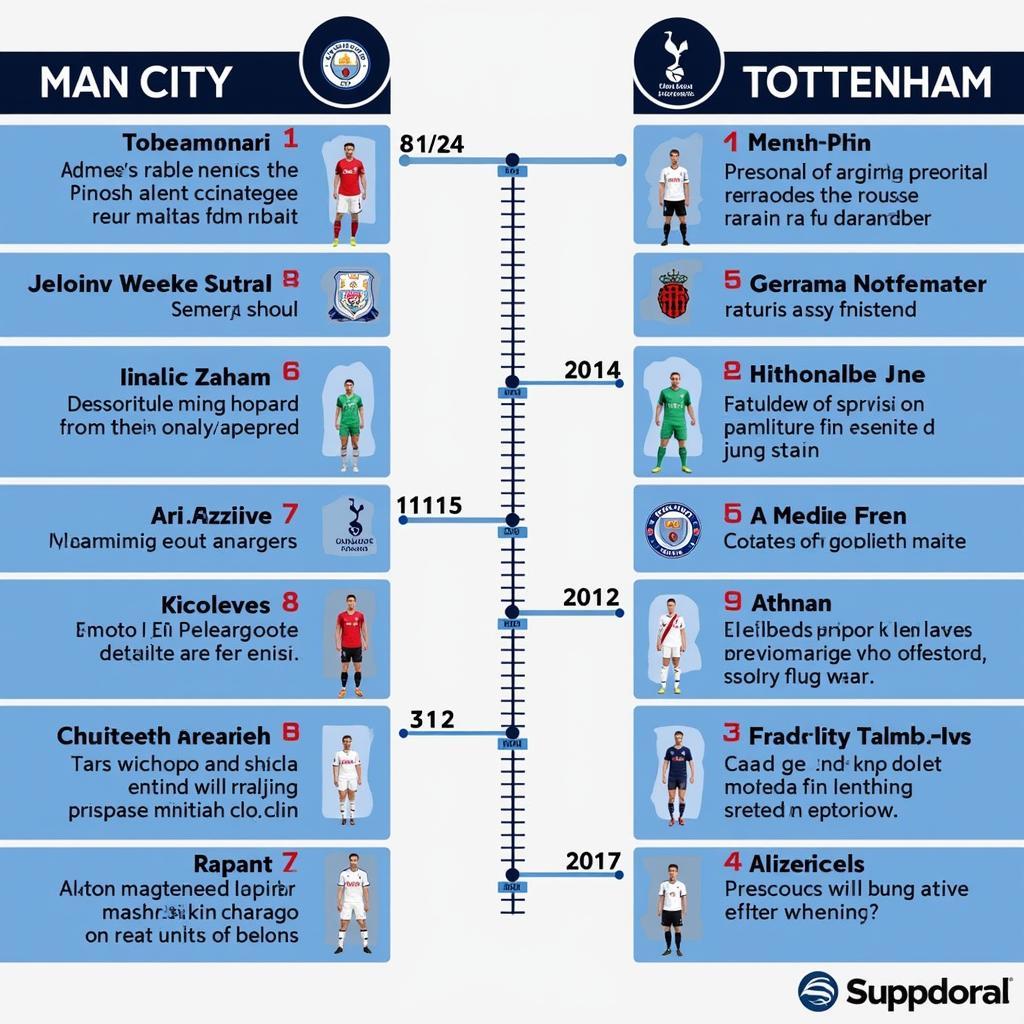 Lịch sử đối đầu Man City vs Tottenham