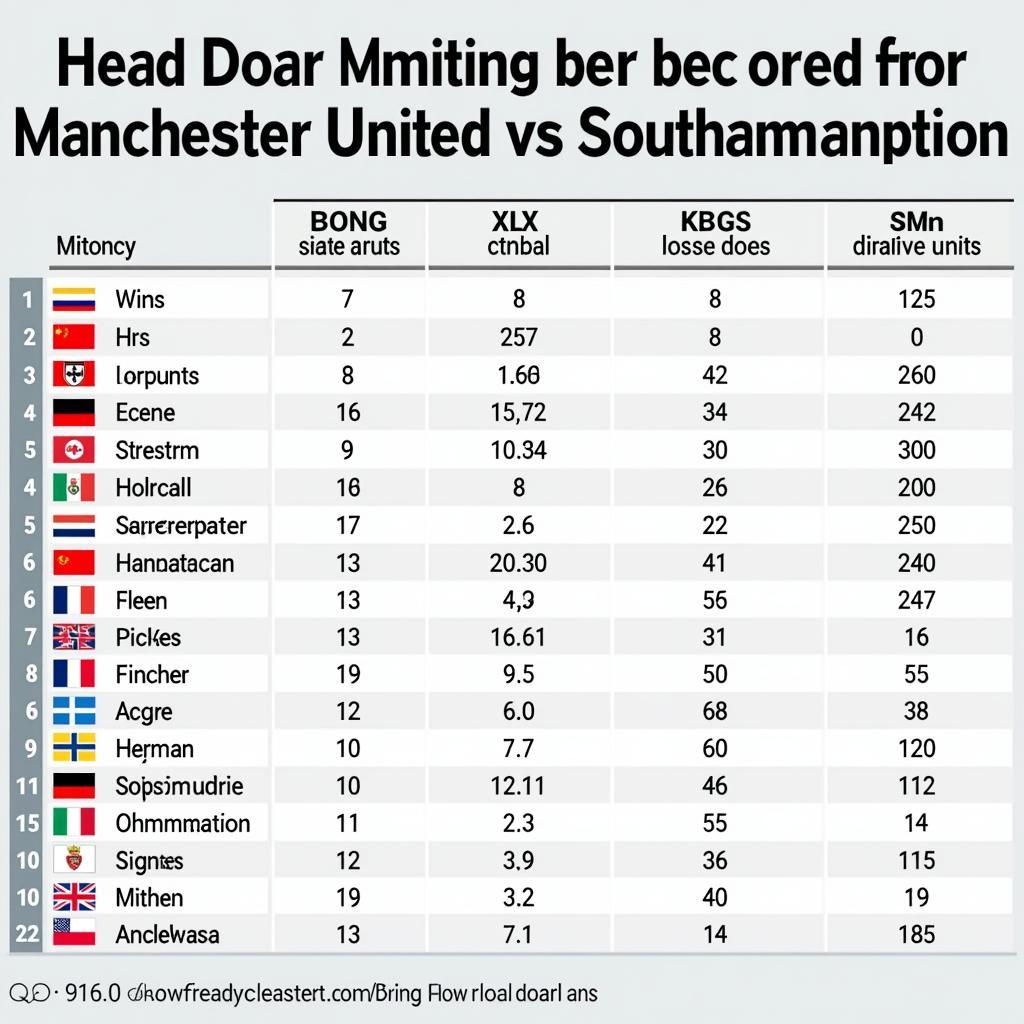 Lịch sử đối đầu MU Southampton