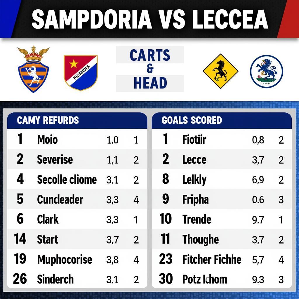 Lịch sử đối đầu giữa Sampdoria và Lecce