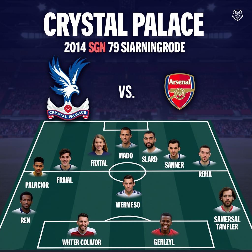 Lực lượng của Crystal Palace và Arsenal trước trận đấu