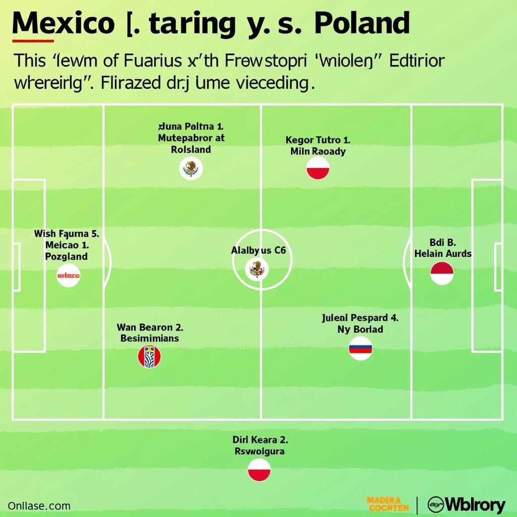 Đội hình ra sân dự kiến Mexico vs Poland