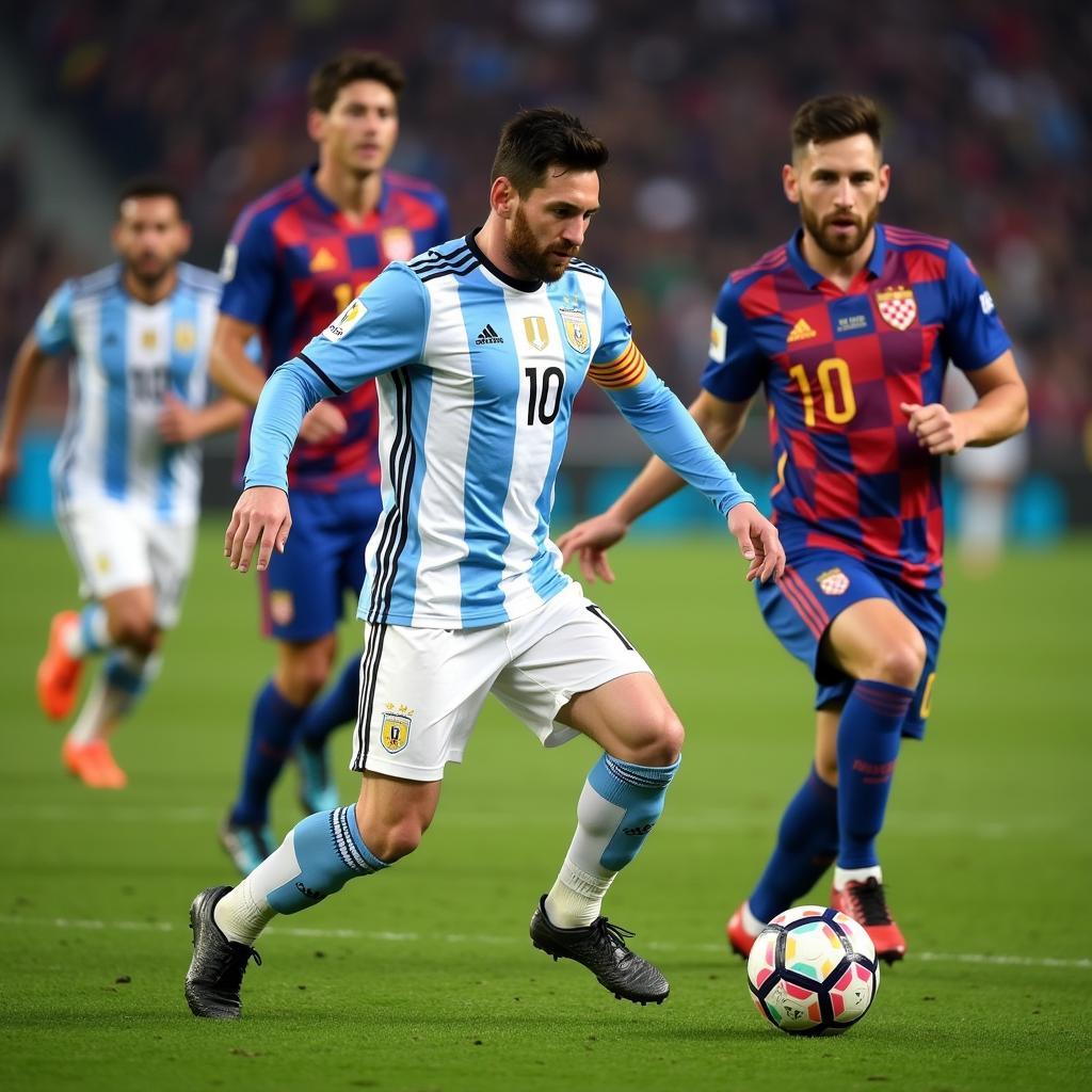 Messi dẫn dắt hàng công Argentina đối đầu với Croatia