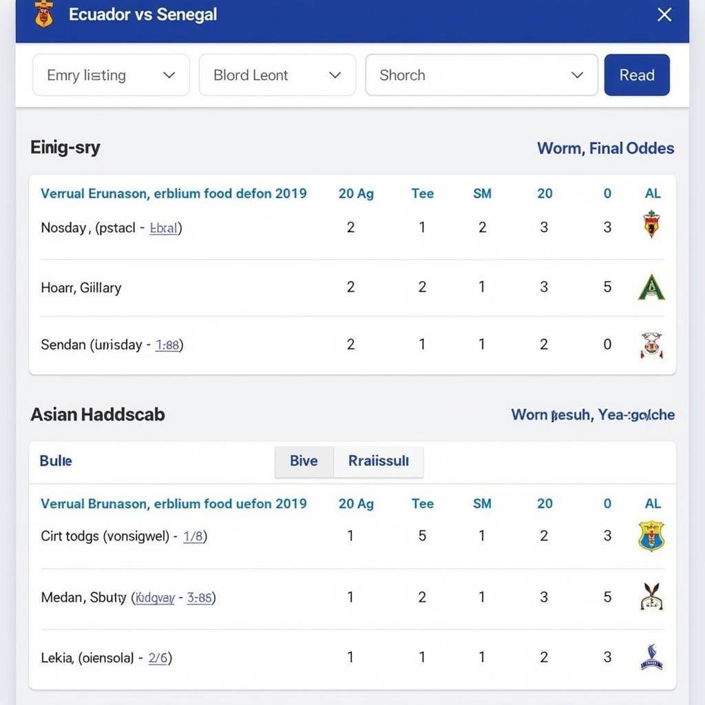 Tỷ lệ kèo Ecuador vs Senegal