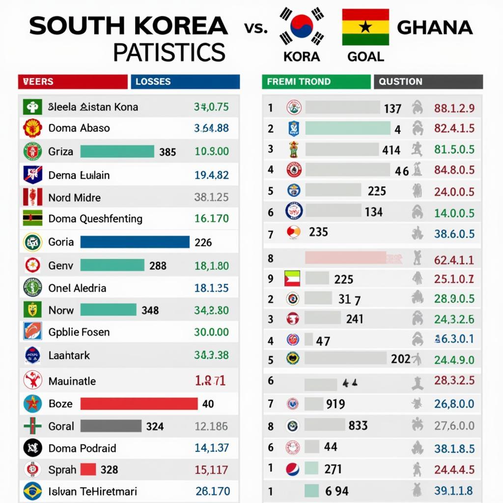 Phong độ hai đội Hàn Quốc vs Ghana