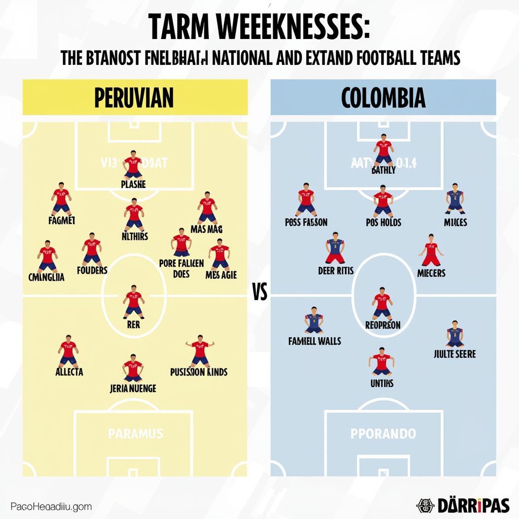 So sánh sức mạnh và điểm yếu của Peru và Colombia