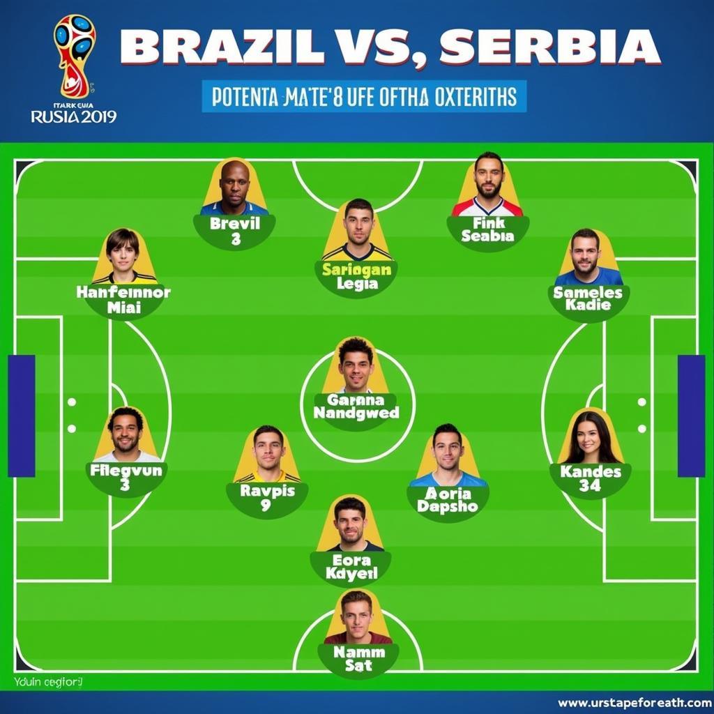 Phân tích đội hình Brazil và Serbia