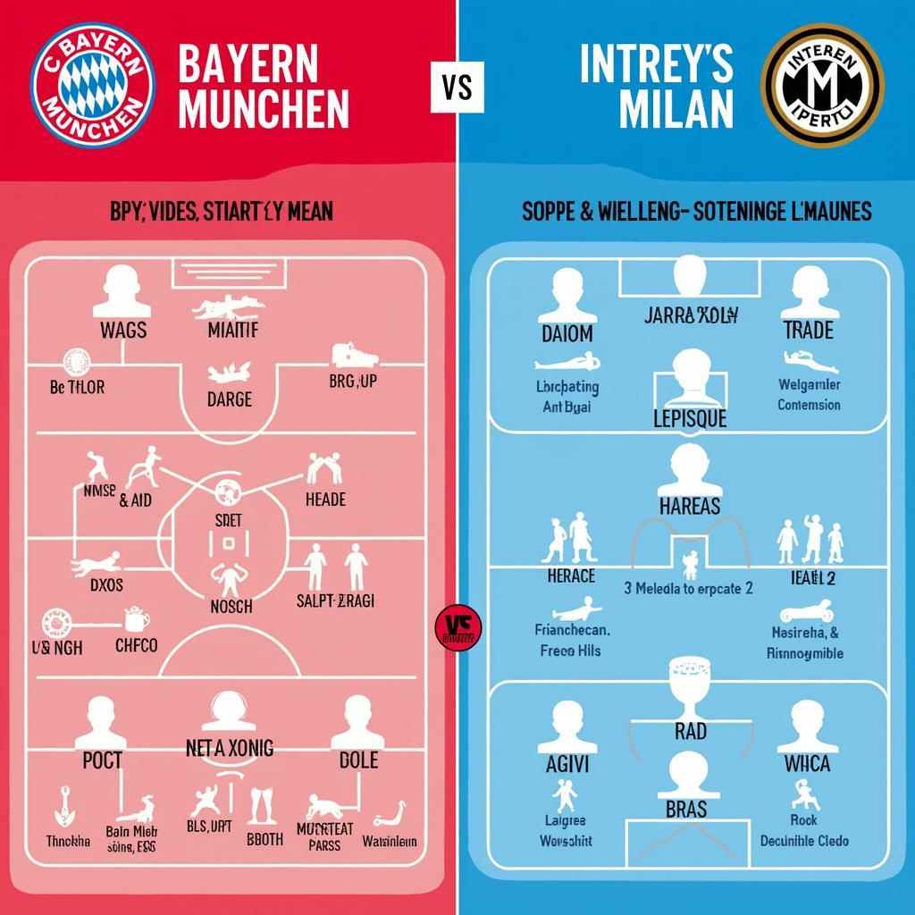 Phân tích lực lượng Bayern Inter: So sánh đội hình hai đội