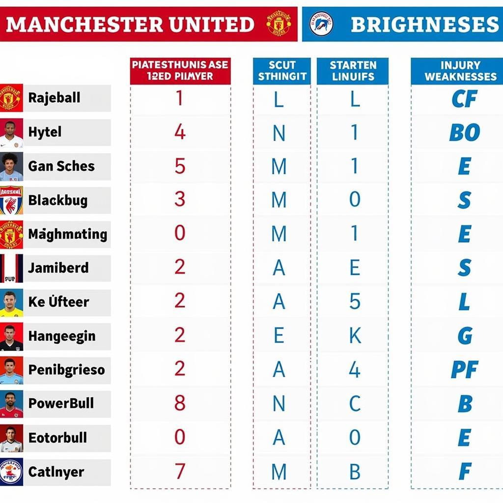 Phân tích lực lượng MU vs Brighton