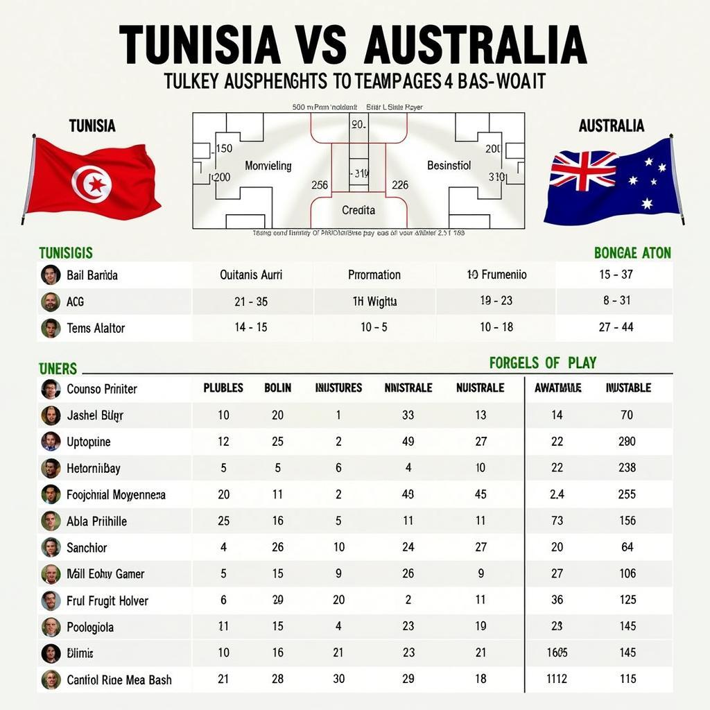 Phân tích lực lượng Tunisia và Úc