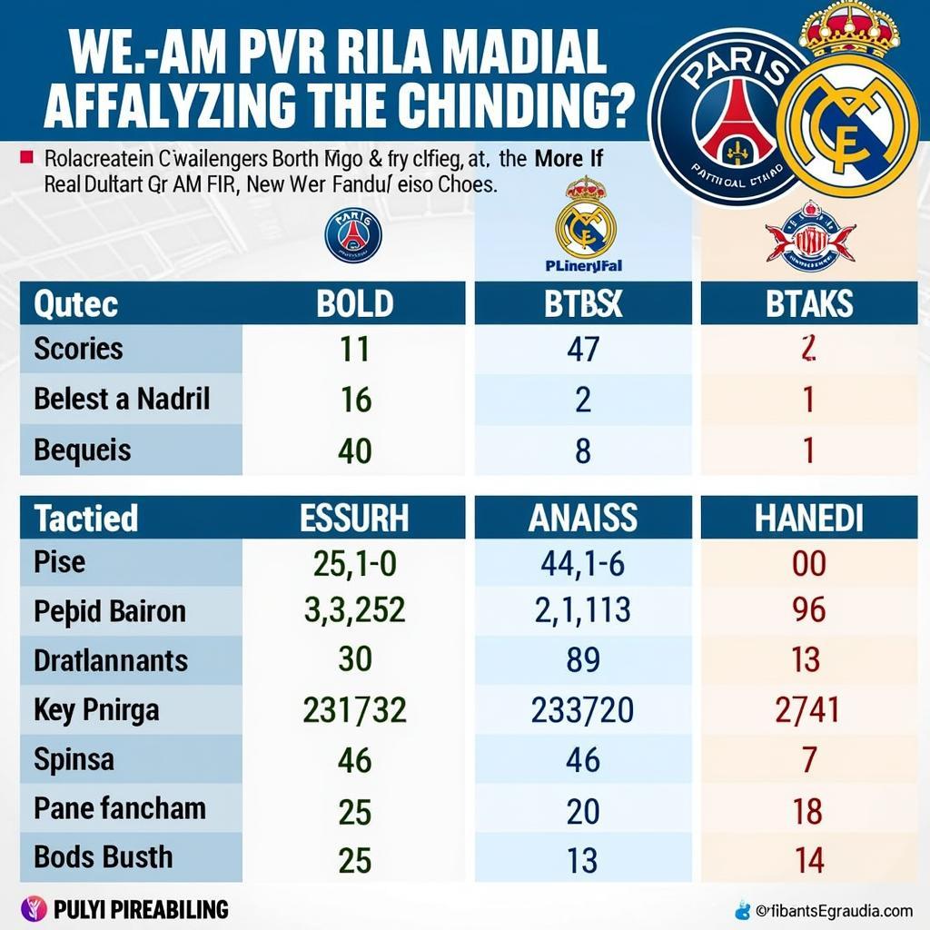 Phân tích sức mạnh PSG vs Real Madrid