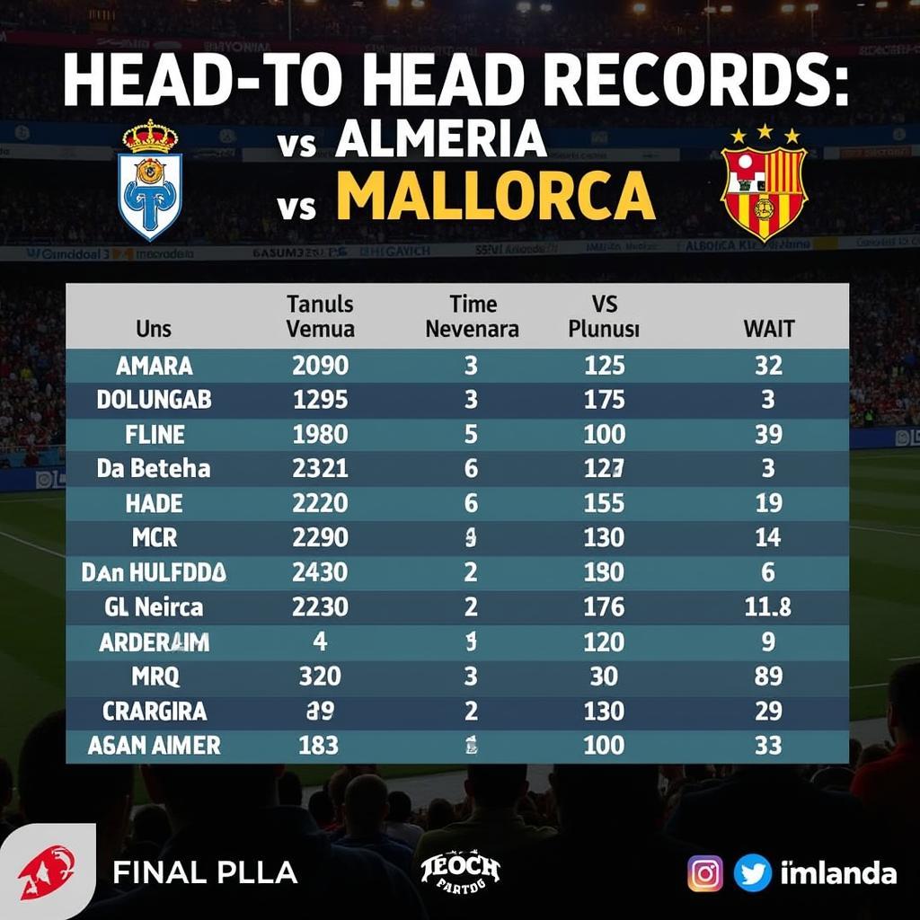 Lịch sử đối đầu Almería vs Mallorca