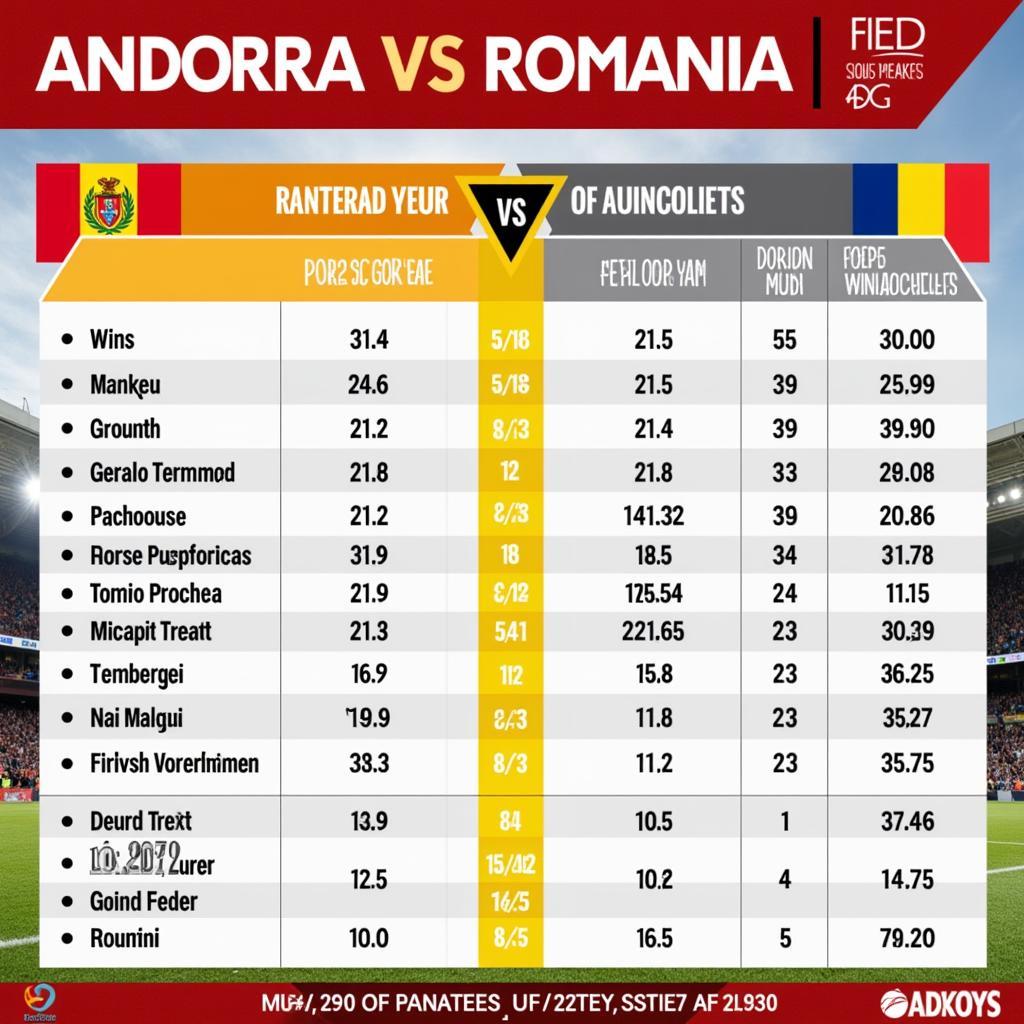 Soi kèo Andorra vs Romania: Phong độ hiện tại