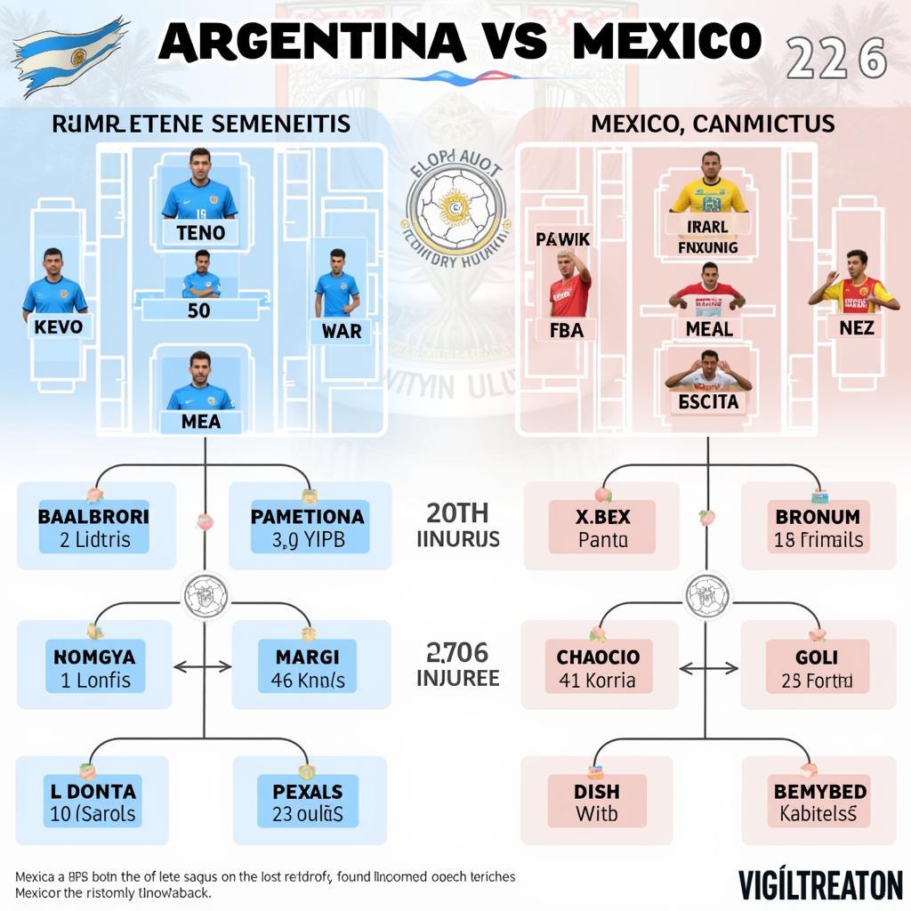 Soi kèo Argen Mexico: Tình hình lực lượng