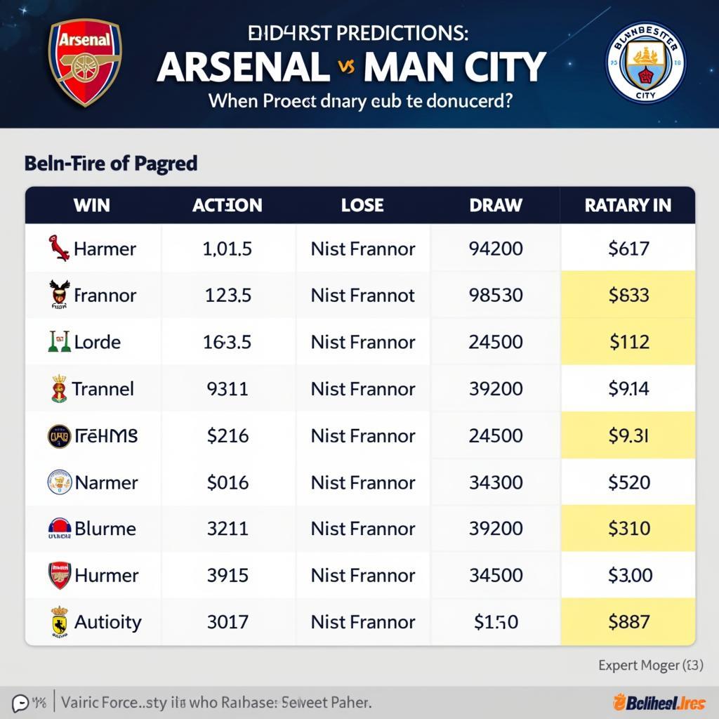 Soi kèo Arsenal vs Man City: Dự đoán kết quả