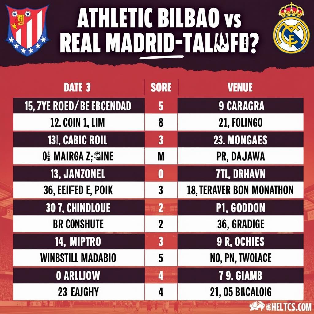 Lịch sử đối đầu Athletic Bilbao vs Real Madrid