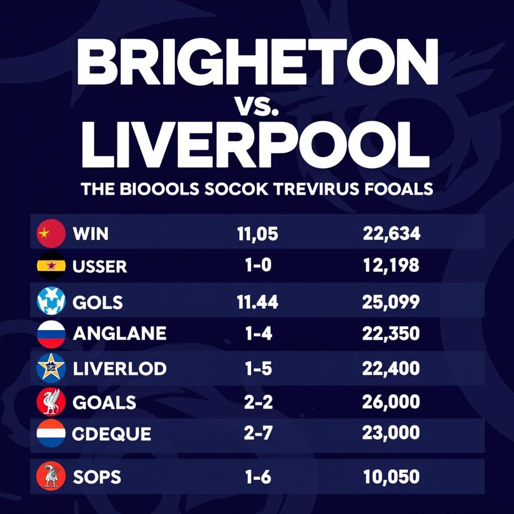 Phong độ gần đây của Brighton và Liverpool