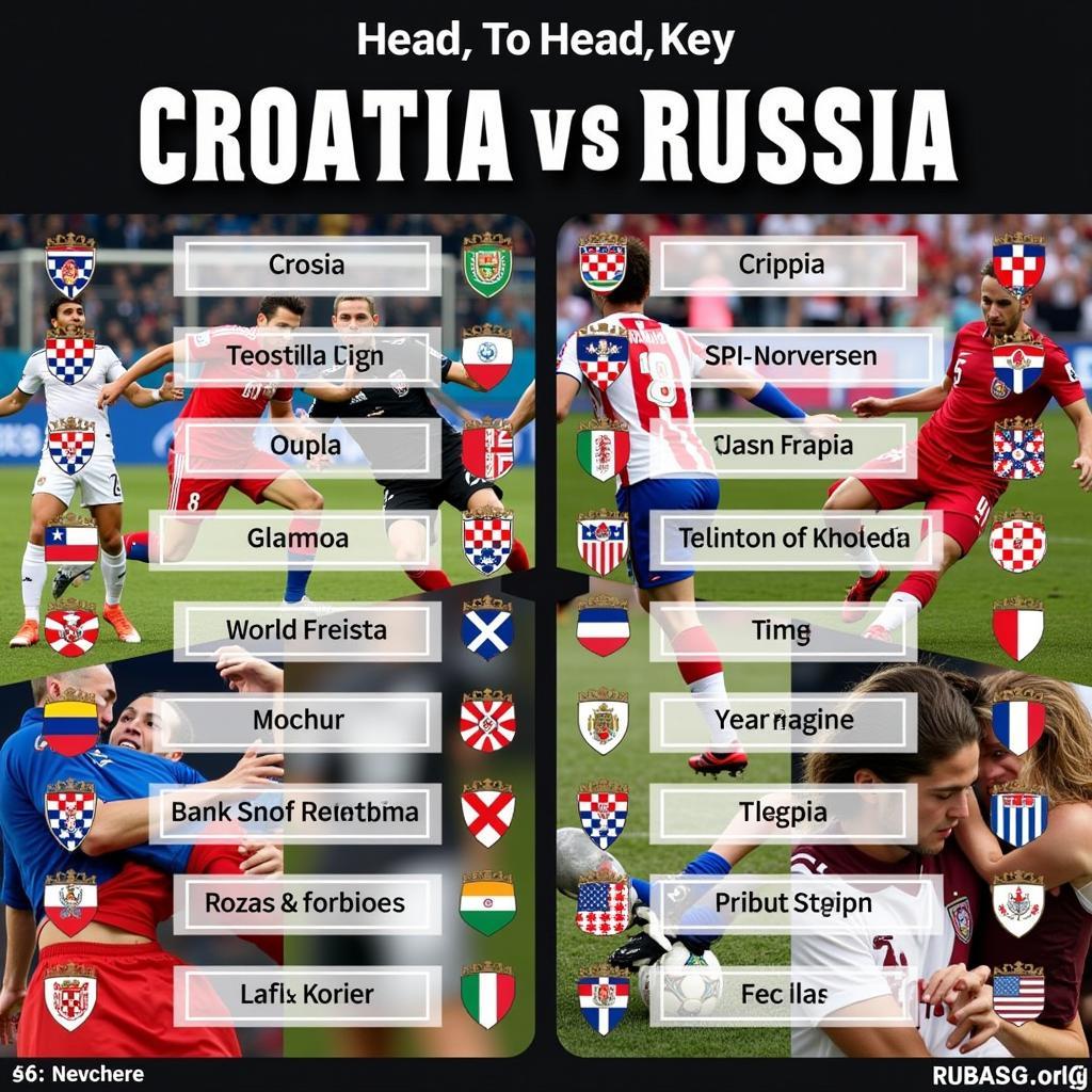 Lịch sử đối đầu Croatia vs Nga