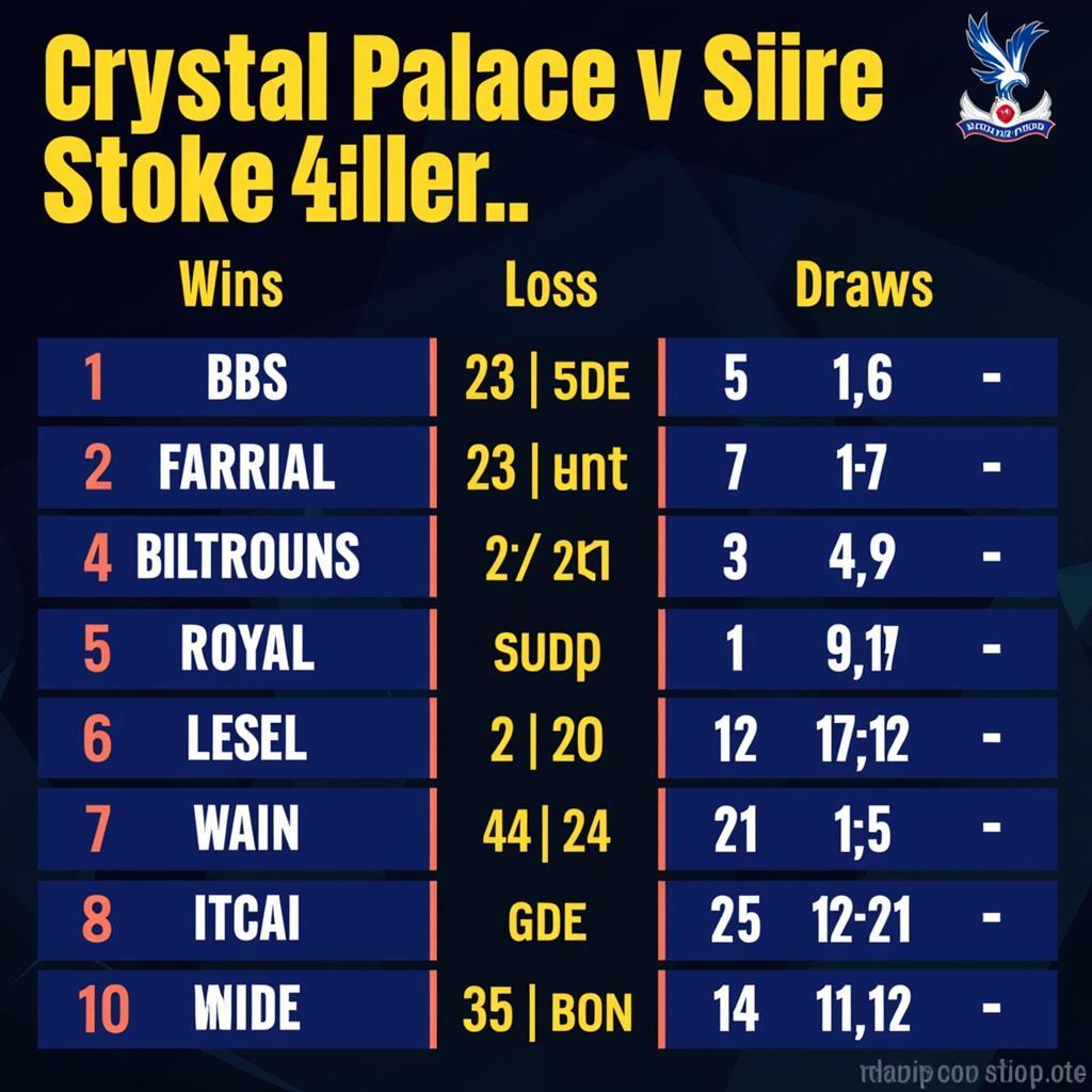 Soi kèo Crystal Palace vs Stoke City: Phân tích chi tiết và dự đoán kết quả