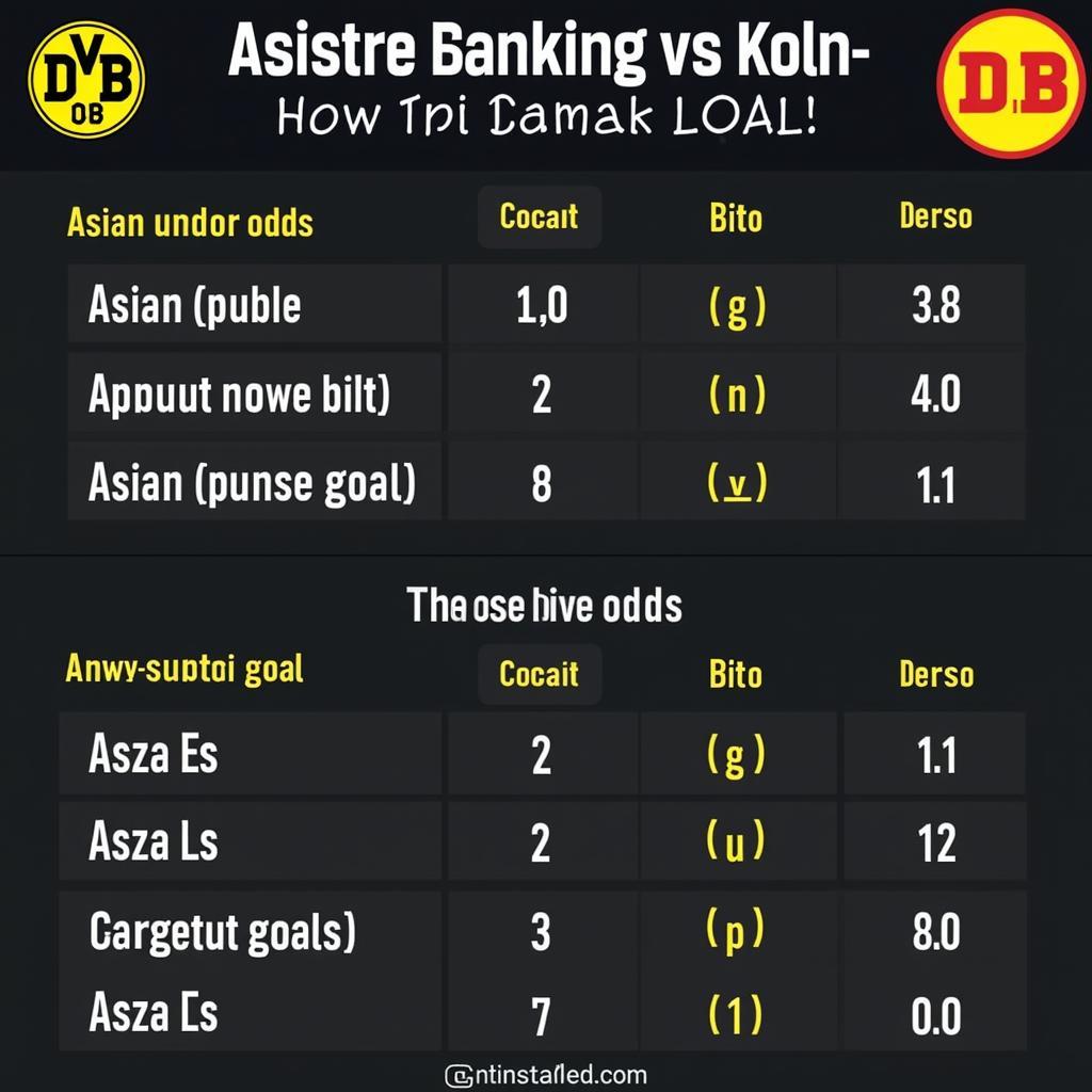 Soi kèo Dortmund vs Koln: Các kèo cược phổ biến