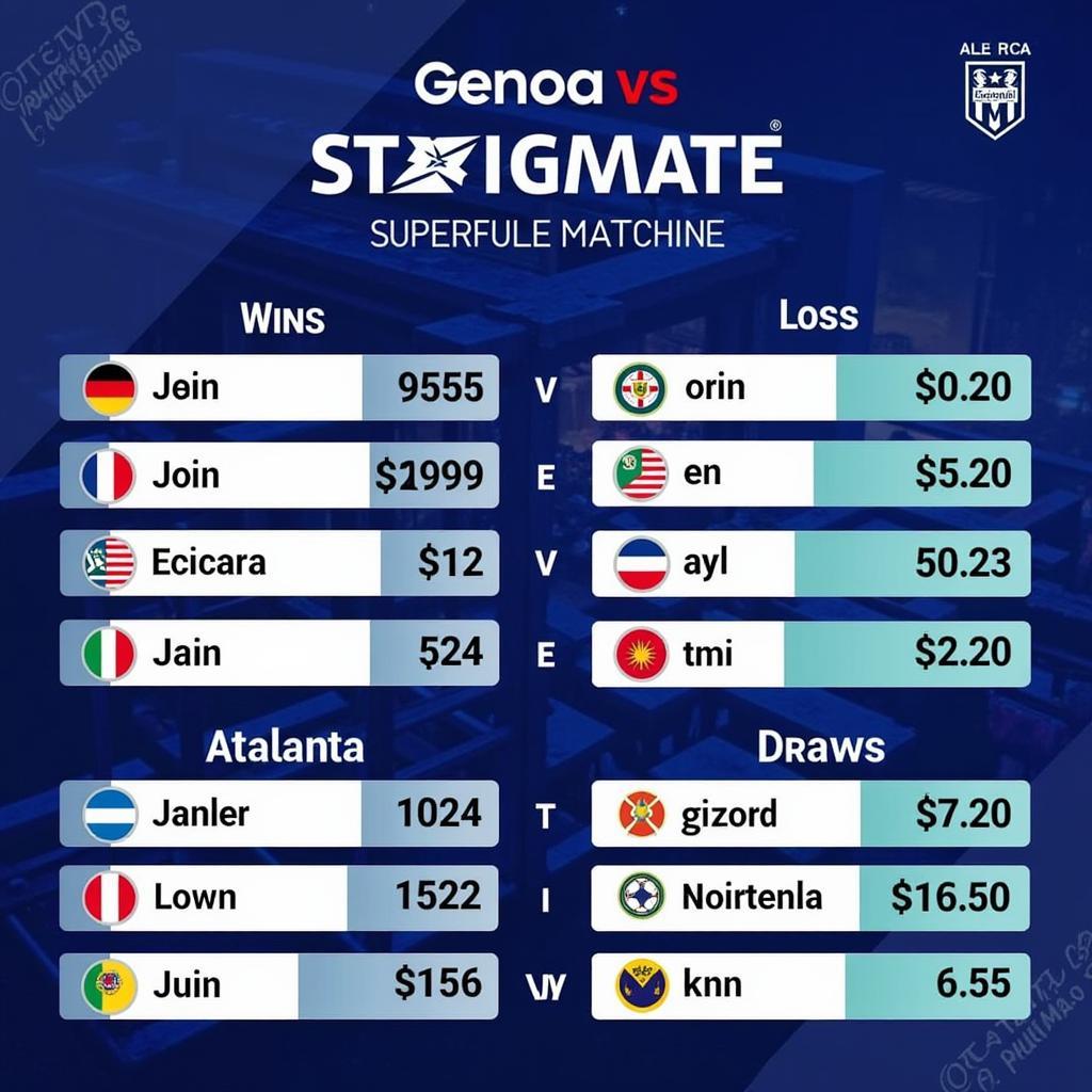 Phong độ gần đây của Genoa và Atalanta